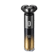 TEPOTZ Daily Rotary Shaver 3-head electric face shaver in black and gold