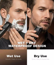 Wet and dry beard trimming with the TEPOTZ BeardVac Precision