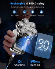 BaldCare Magnetic 90 LED display and USB-C charging features
