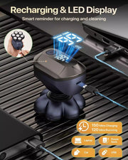 Dark blue BaldCare Pro 120 LED display and USB-C charging