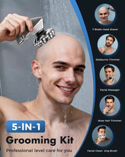 Five grooming functions of the TEPOTZ BaldCare Magnetic 90 kit